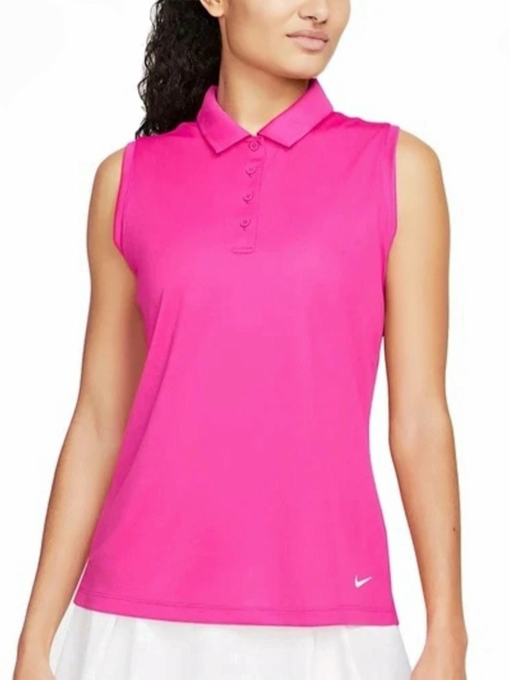 Nike Golf Tour Performance Dri-FIT Sleeveless Polo Pink Small